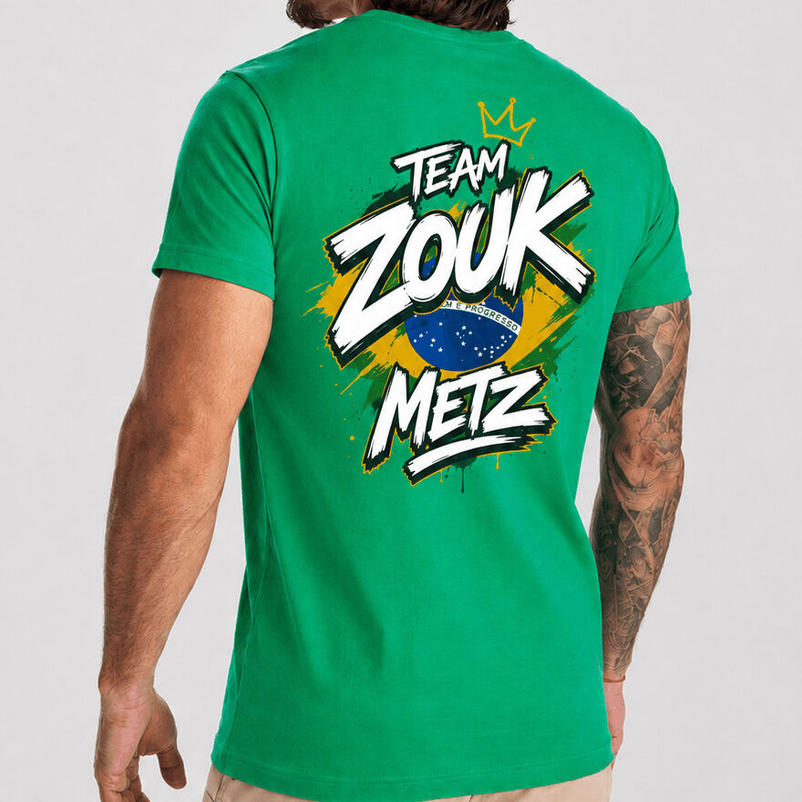 t shirt vert team zouk metz